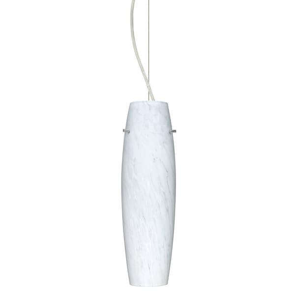 Besa Lighting Suzi Cord Pendant, Carrera, Satin Nickel Finish, 1x100W Incandescent 1KX-489719-SN - main